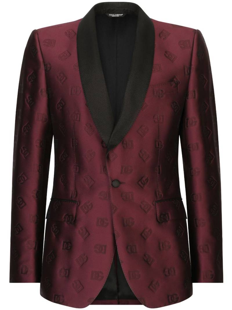 Dolce & Gabbana monogram-jacquard tuxedo suit - Purple von Dolce & Gabbana