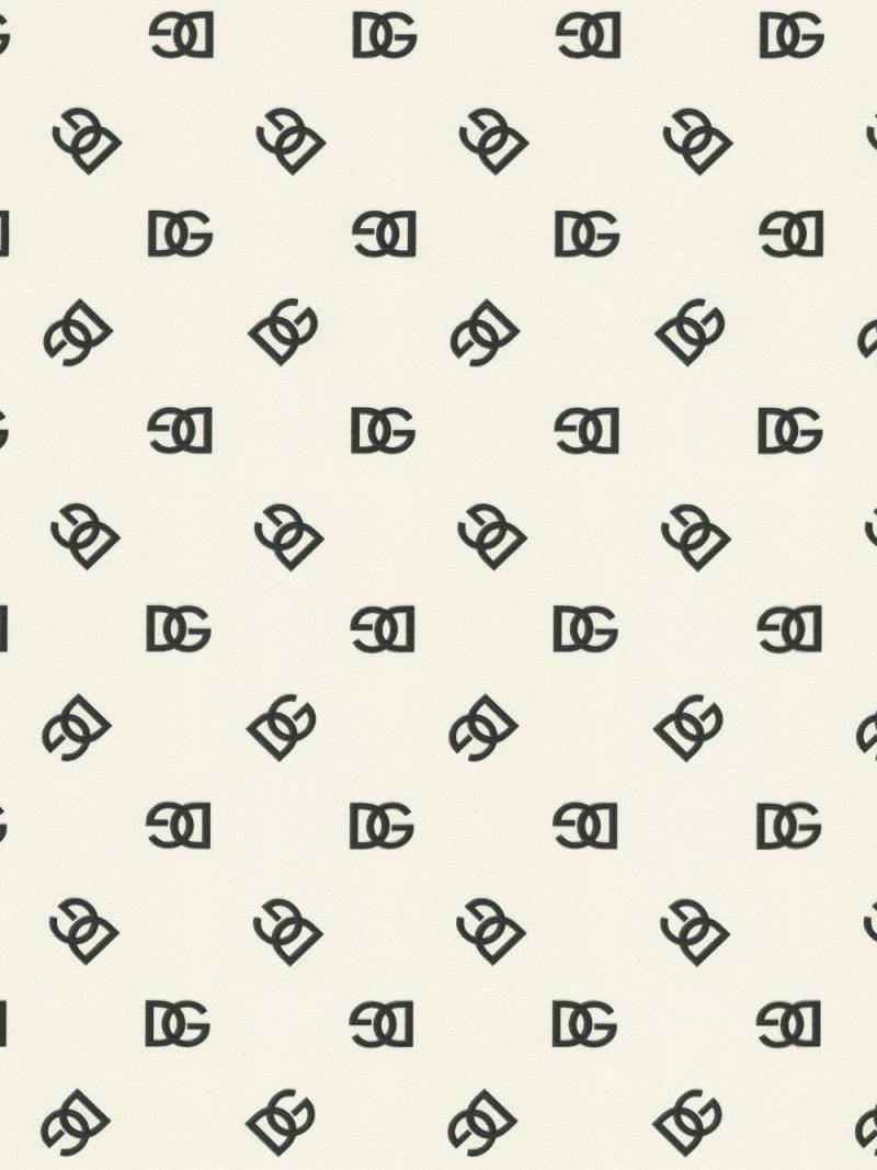 Dolce & Gabbana monogram logo-print wallpaper - White von Dolce & Gabbana