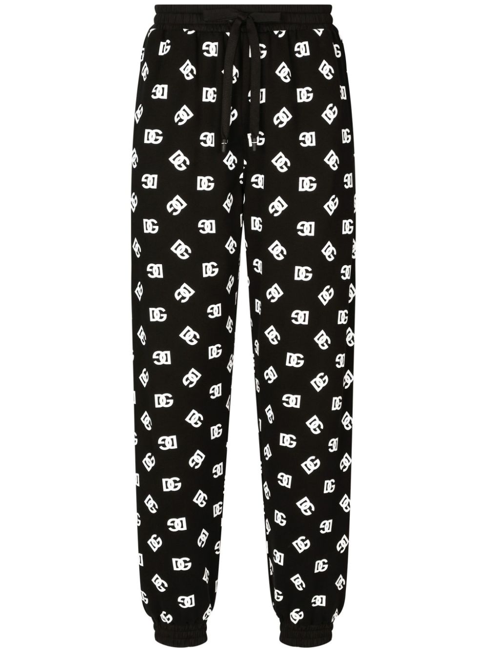 Dolce & Gabbana monogram-pattern cotton track pants - Black von Dolce & Gabbana