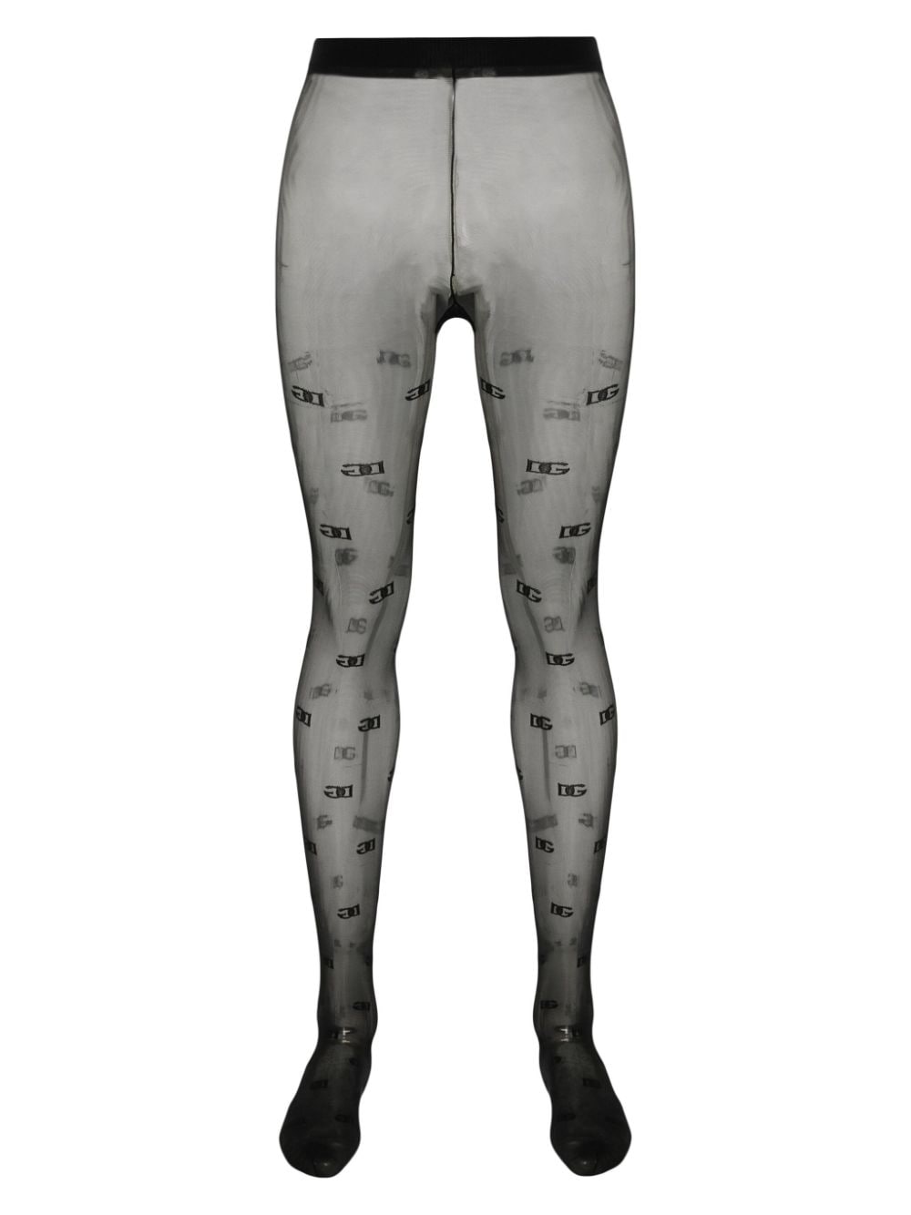 Dolce & Gabbana monogram-pattern tights - Black von Dolce & Gabbana