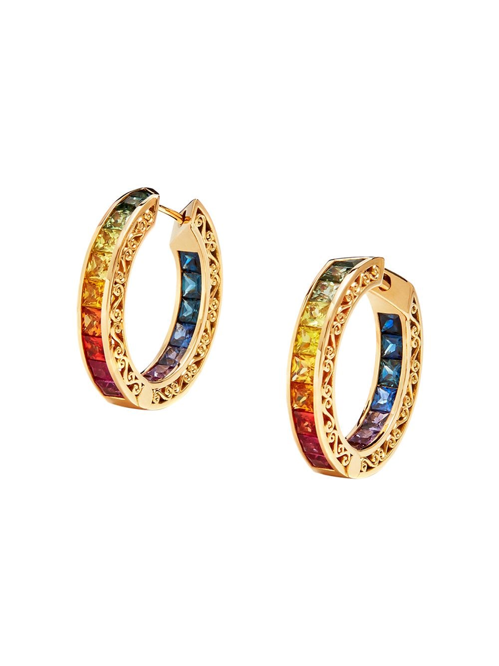 Dolce & Gabbana multi-gem hoop earrings - Gold von Dolce & Gabbana