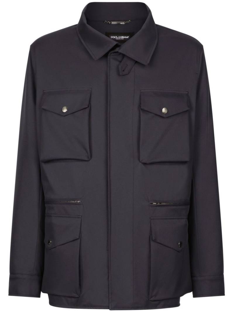 Dolce & Gabbana multi-pocket safari jacket - Blue von Dolce & Gabbana