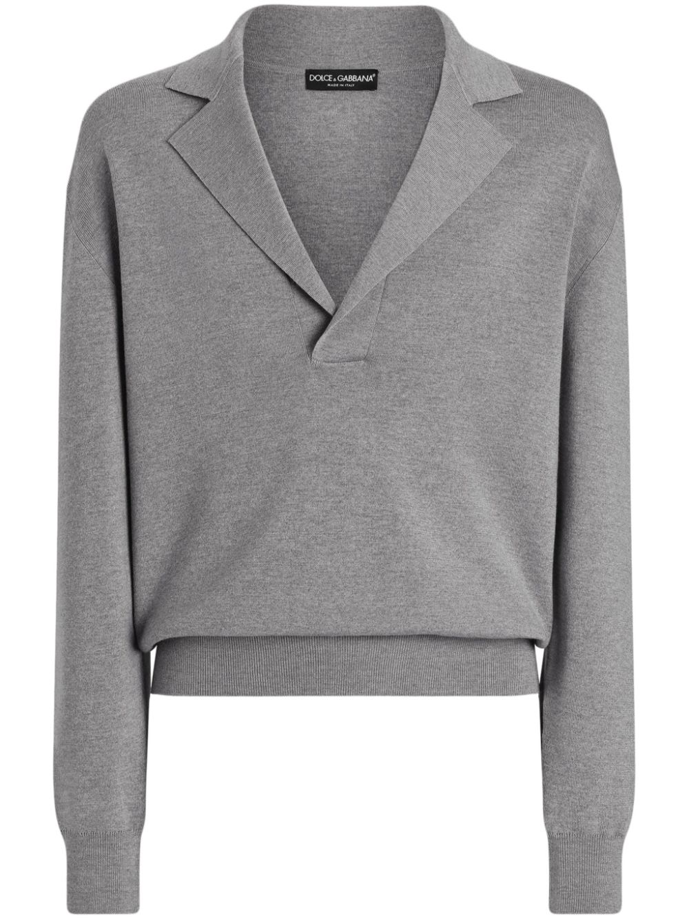 Dolce & Gabbana notch-collar jumper - Grey von Dolce & Gabbana