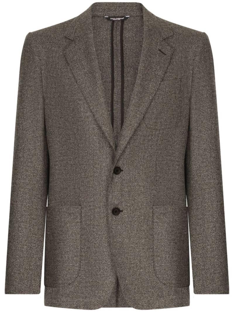 Dolce & Gabbana notched lapel single-breasted jacket - Grey von Dolce & Gabbana