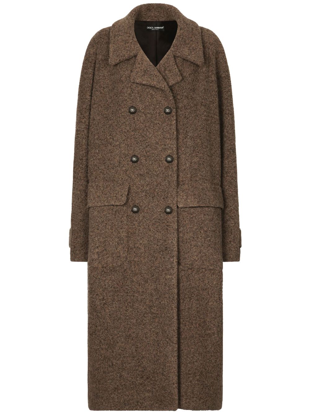 Dolce & Gabbana notched-lapels button-down coat - Brown von Dolce & Gabbana