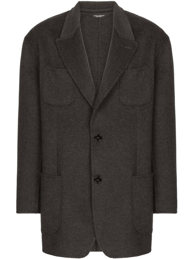 Dolce & Gabbana oversized cashmere blazer coat - Black von Dolce & Gabbana