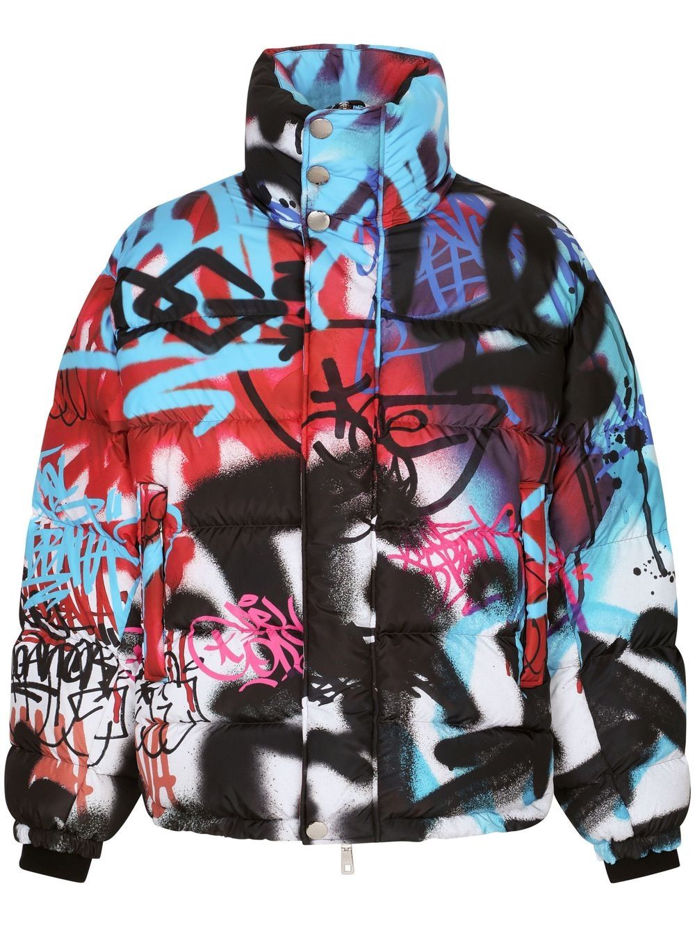 Dolce & Gabbana oversized graffiti-print puffer jacket - Multicolour von Dolce & Gabbana