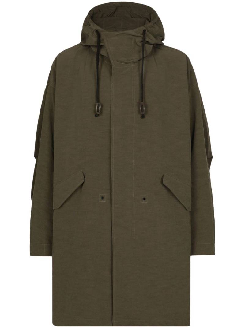 Dolce & Gabbana oversized hooded parka - Green von Dolce & Gabbana