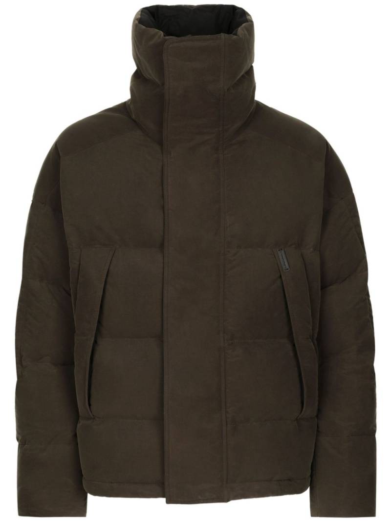 Dolce & Gabbana padded canvas jacket - Brown von Dolce & Gabbana