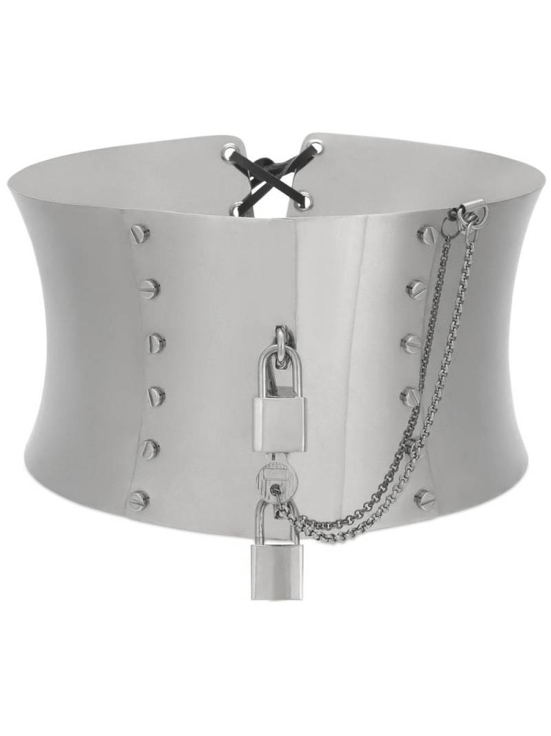 Dolce & Gabbana padlock-detail corset belt - Silver von Dolce & Gabbana