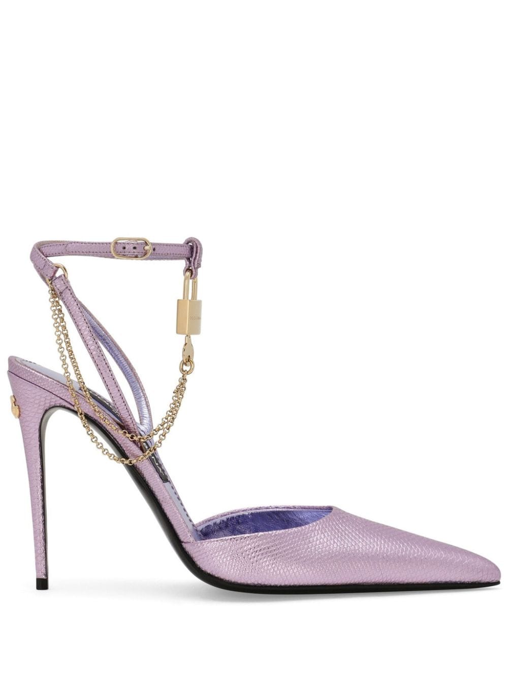 Dolce & Gabbana padlock-embellished pumps - Purple von Dolce & Gabbana