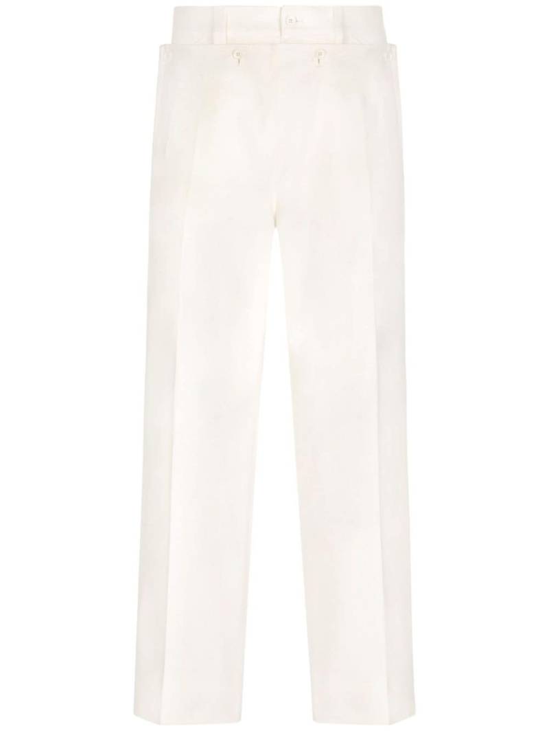 Dolce & Gabbana panelled twill wide-leg trousers - Neutrals von Dolce & Gabbana