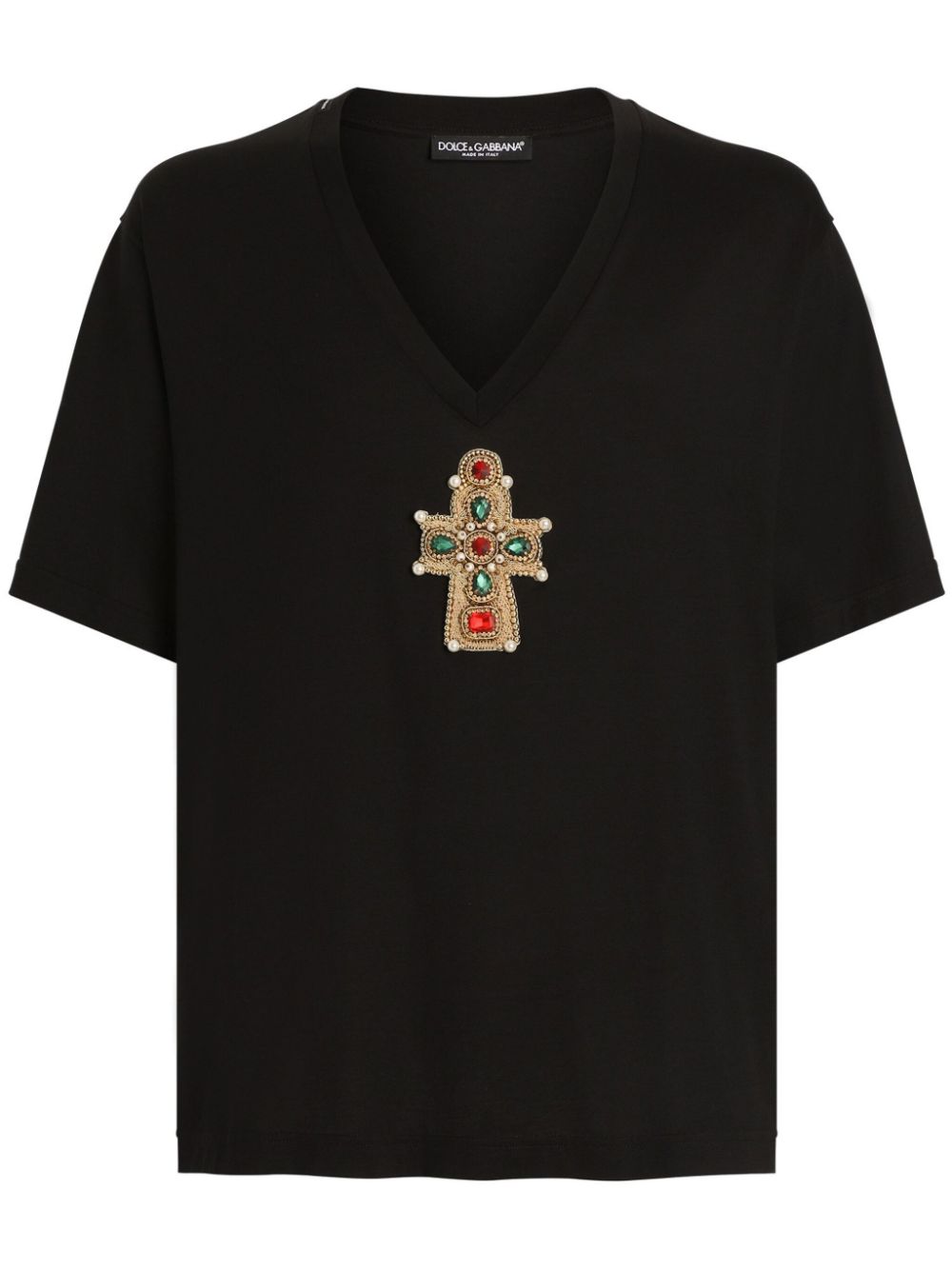 Dolce & Gabbana patch-detail T-shirt - Black von Dolce & Gabbana