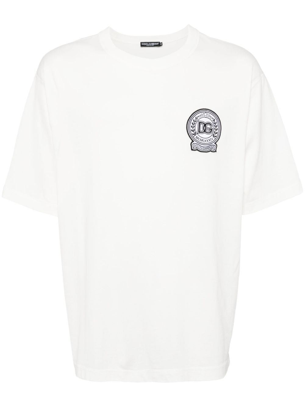 Dolce & Gabbana patched logo T-shirt - White von Dolce & Gabbana