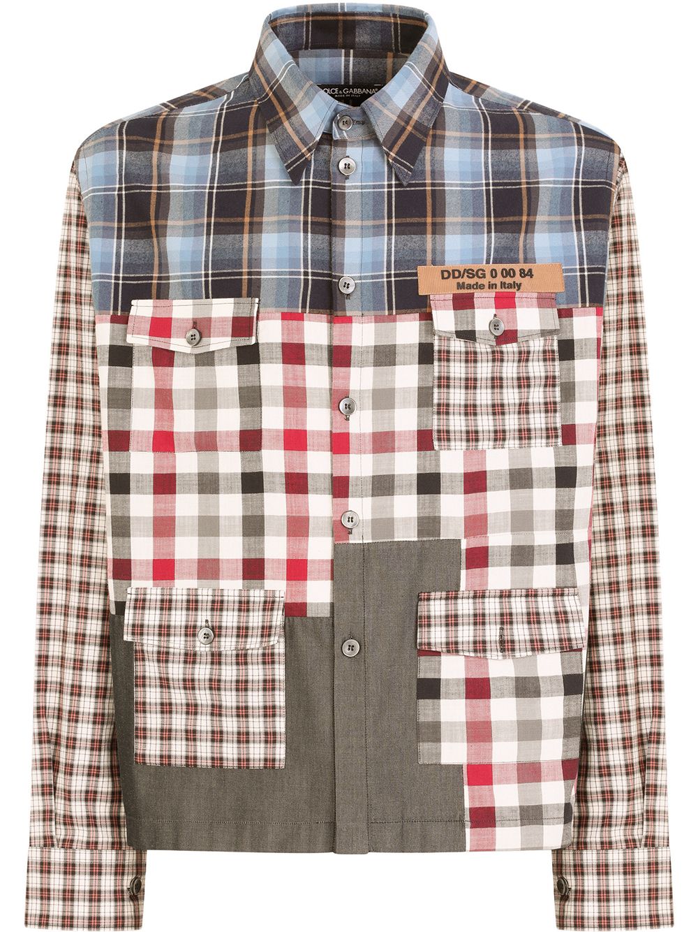 Dolce & Gabbana patchwork cotton shirt - Neutrals von Dolce & Gabbana