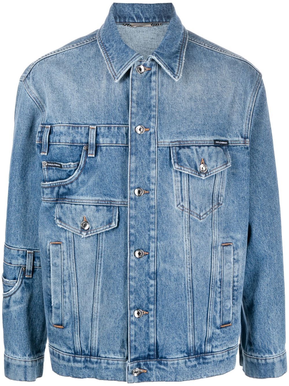 Dolce & Gabbana patchwork denim jacket - Blue von Dolce & Gabbana