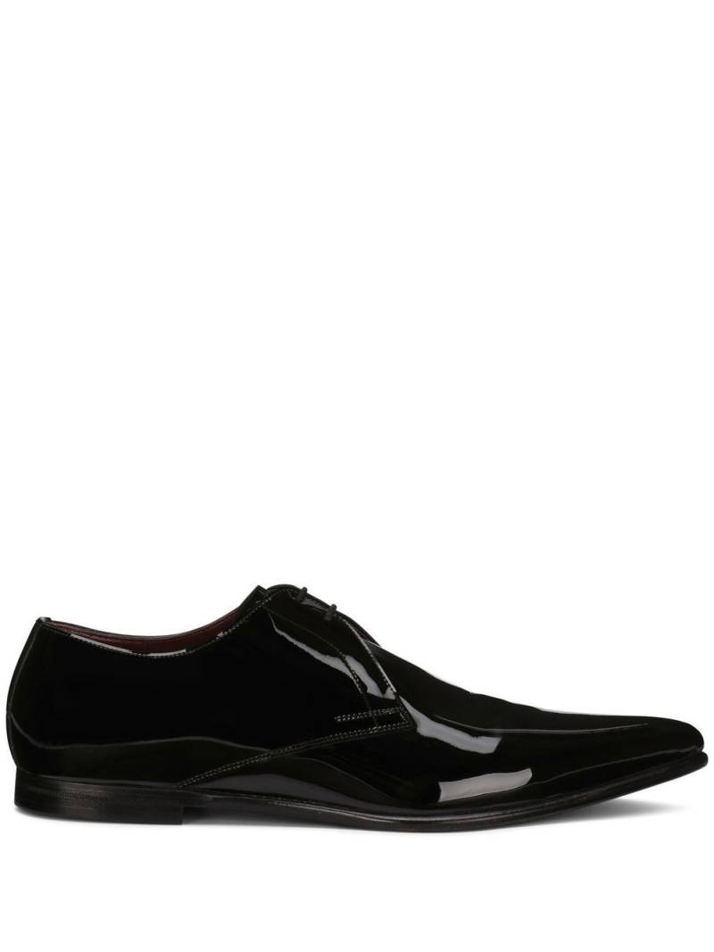 Dolce & Gabbana patent leather derby shoes - Black von Dolce & Gabbana