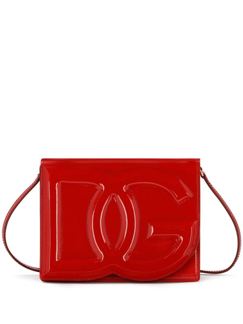 Dolce & Gabbana DG Logo leather crossbody bag - Red von Dolce & Gabbana