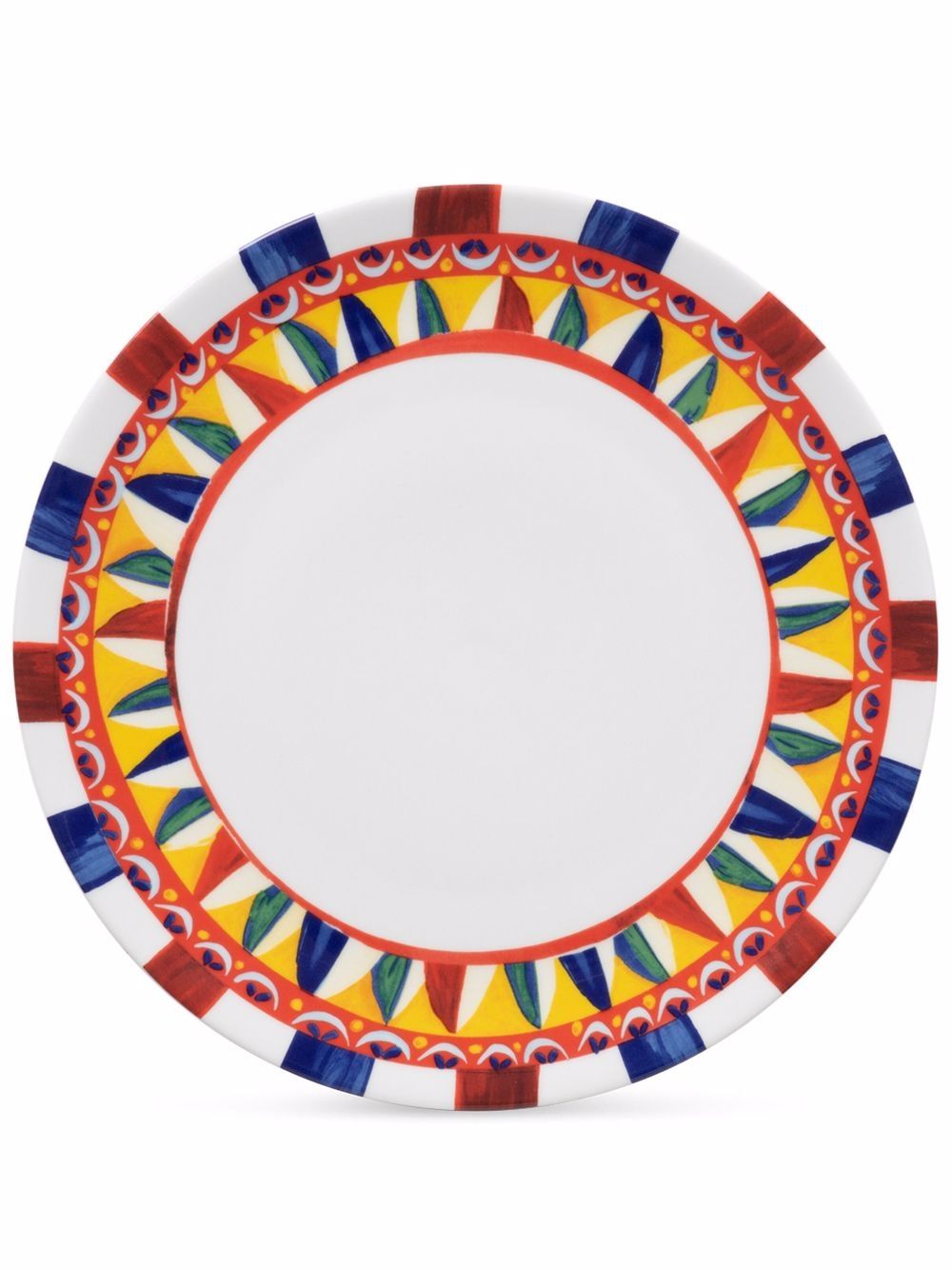 Dolce & Gabbana Carretto-print porcelain charger plate (31cm) - White von Dolce & Gabbana