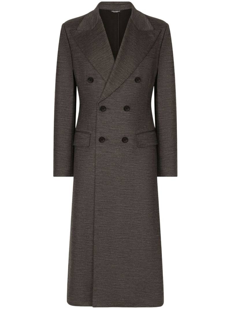 Dolce & Gabbana peak-lapel double-breasted coat - Grey von Dolce & Gabbana