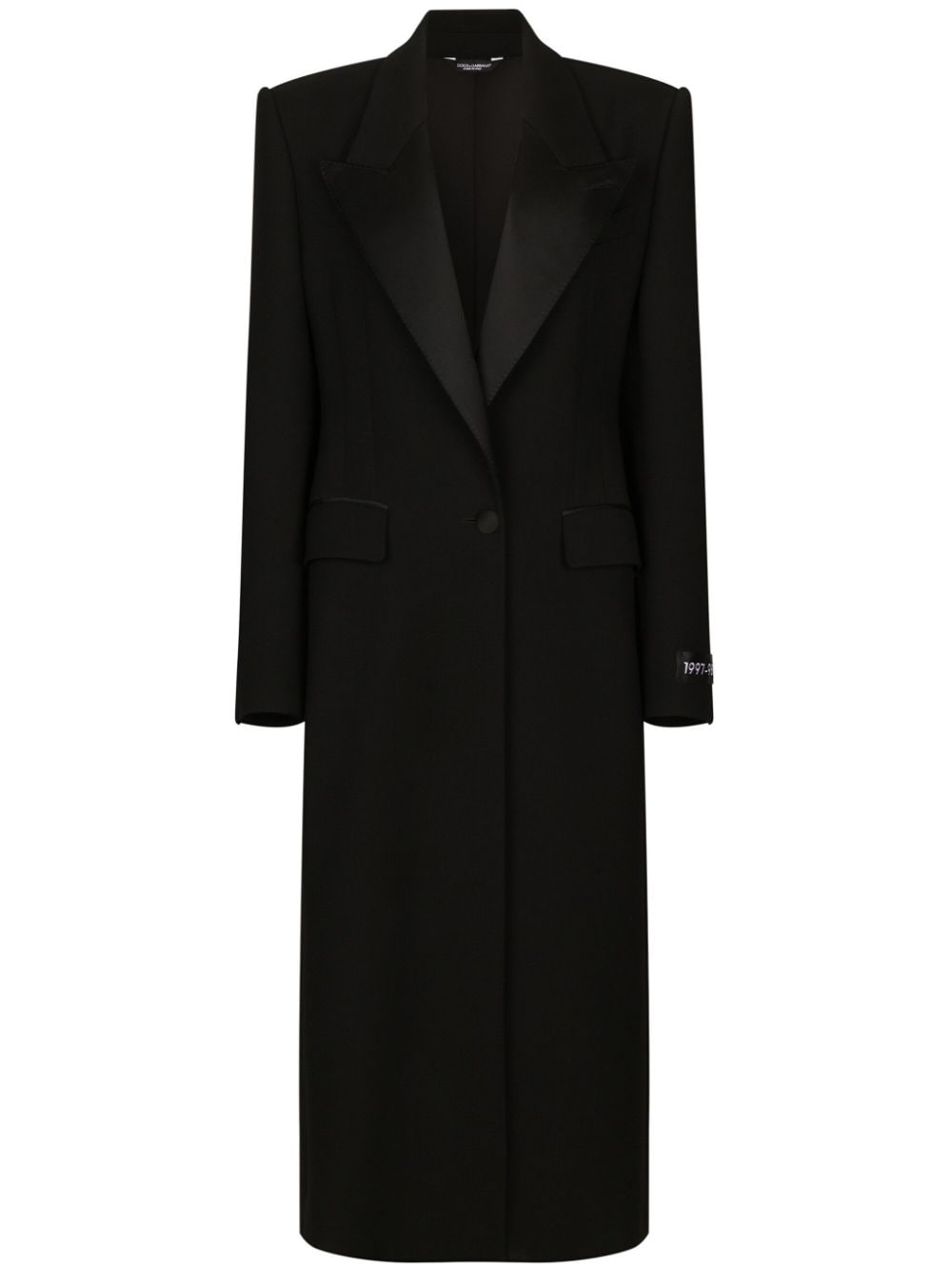 Dolce & Gabbana peak-lapel single-breasted coat - Black von Dolce & Gabbana