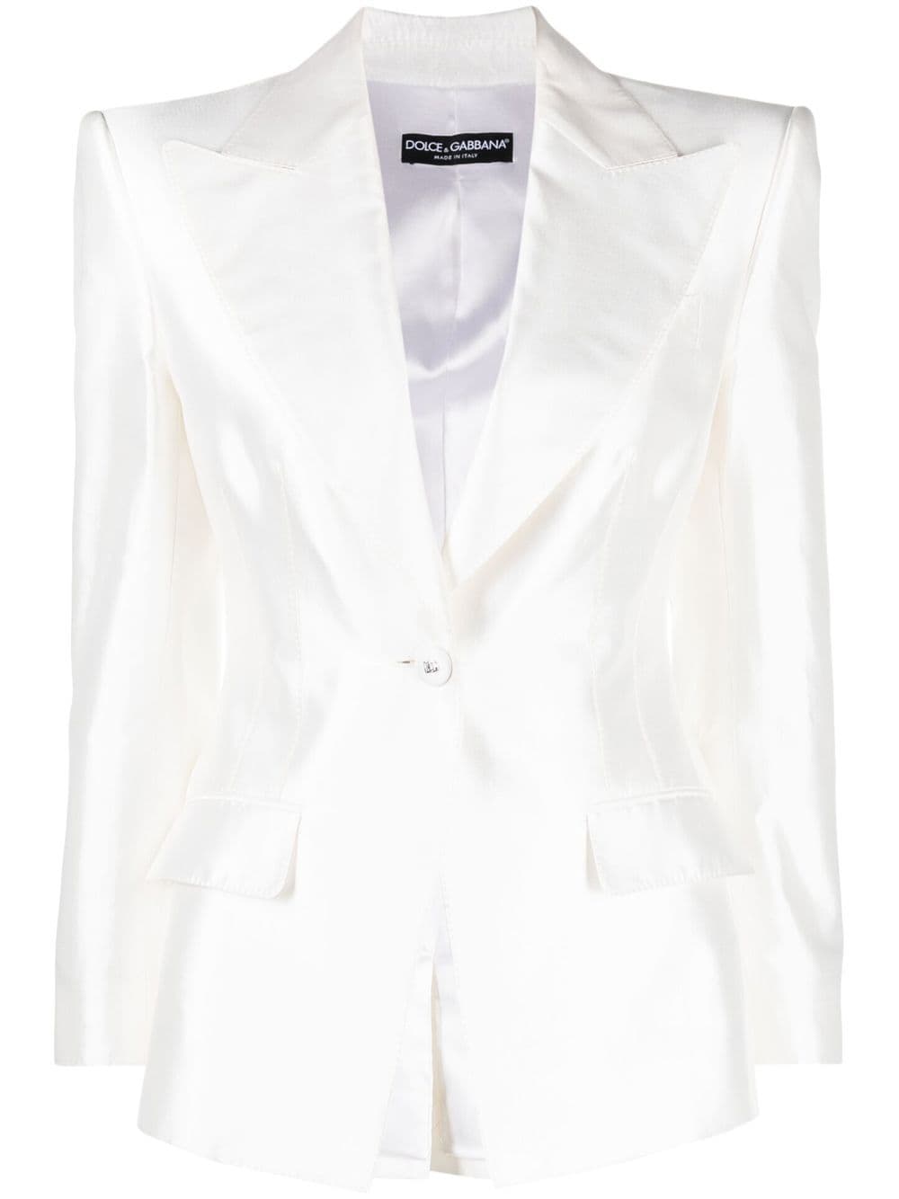 Dolce & Gabbana peak-lapels single-breasted blazer - White von Dolce & Gabbana