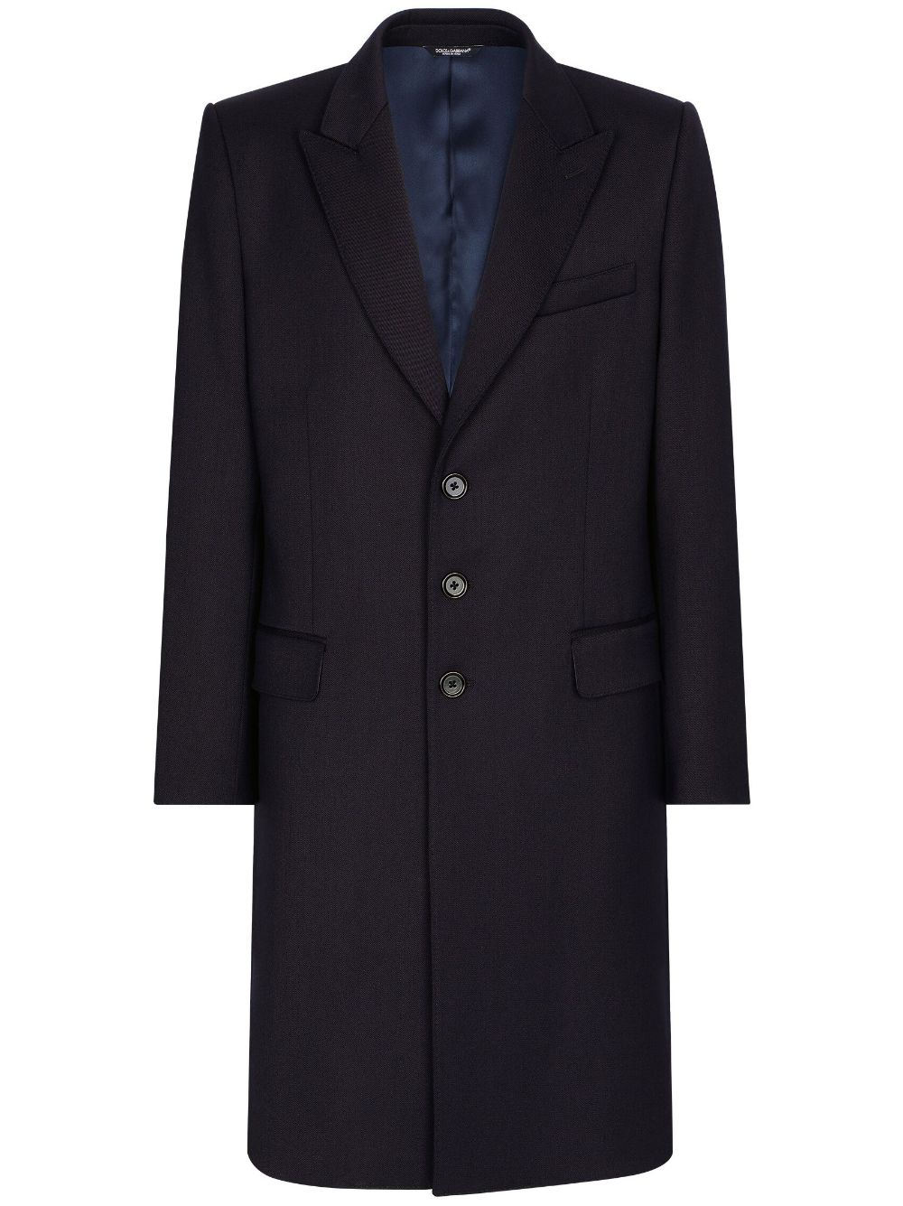 Dolce & Gabbana peak-lapels single-breasted coat - Blue von Dolce & Gabbana