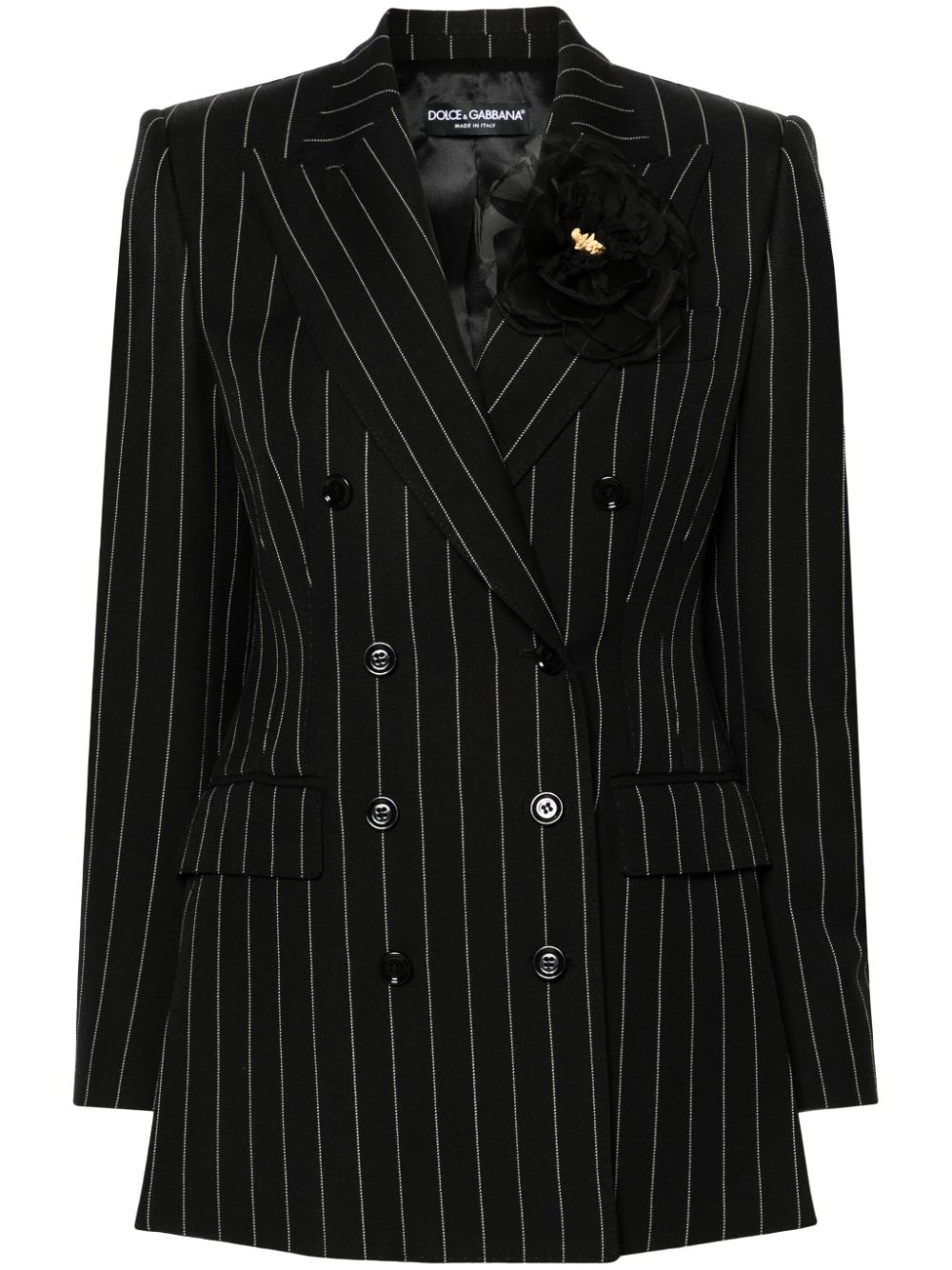 Dolce & Gabbana pinstripe double-breasted blazer - Black von Dolce & Gabbana