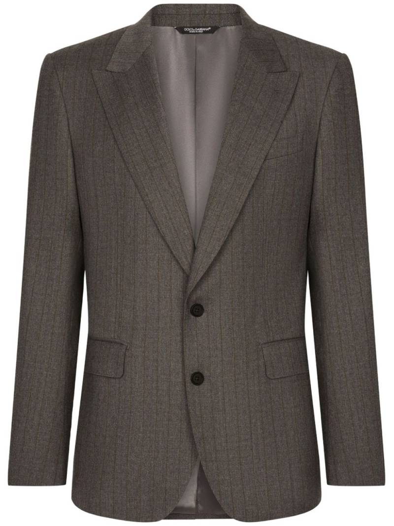 Dolce & Gabbana pinstripe single-breasted jacket - Grey von Dolce & Gabbana