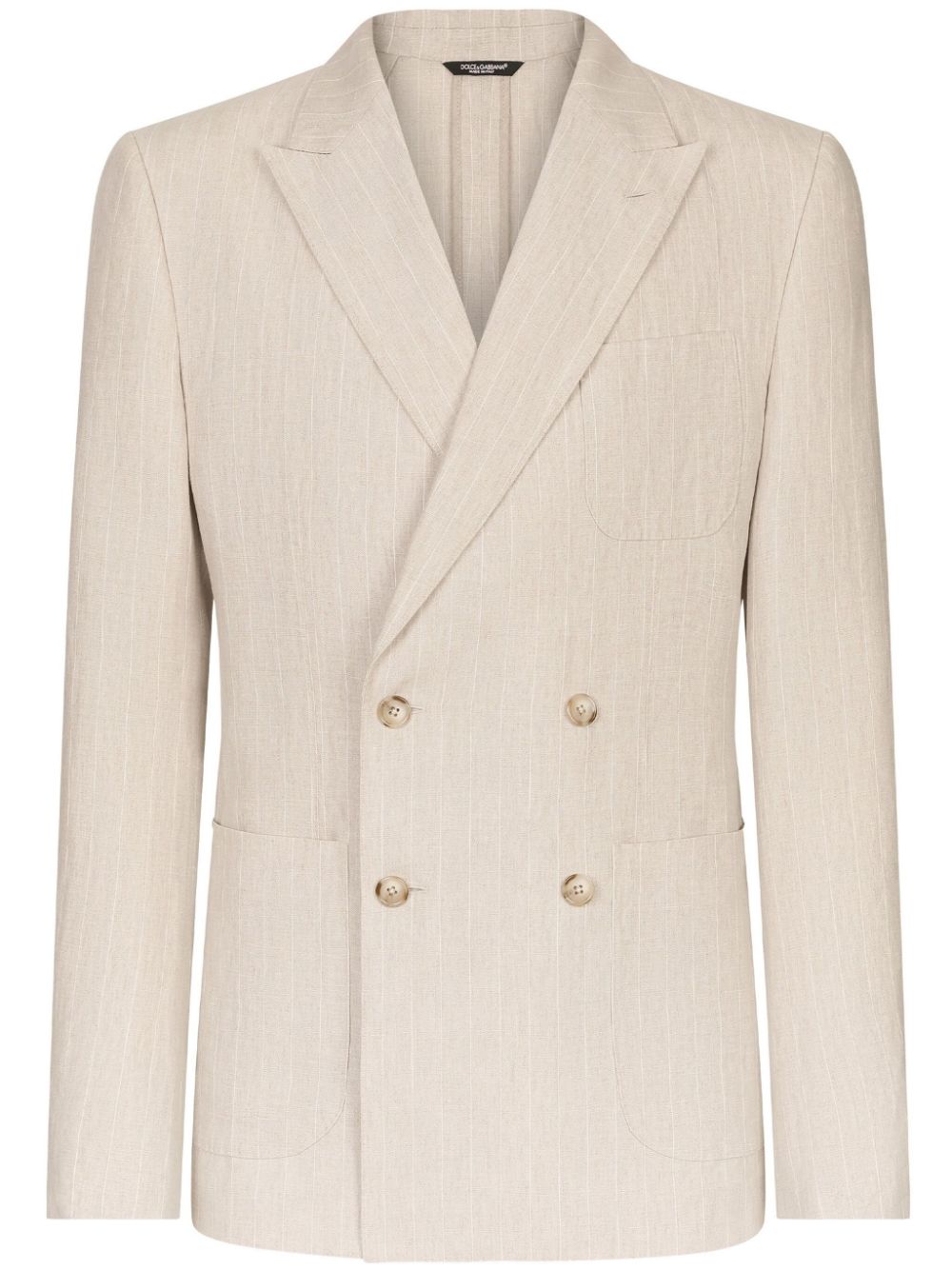 Dolce & Gabbana pinstriped linen blazer - Neutrals von Dolce & Gabbana