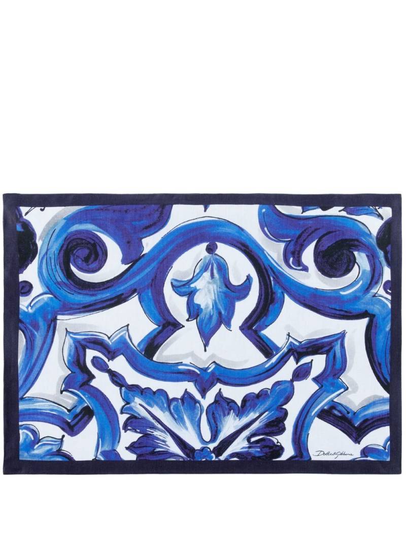 Dolce & Gabbana Blu Mediterraneo-print placemat and napkin set - Blue von Dolce & Gabbana