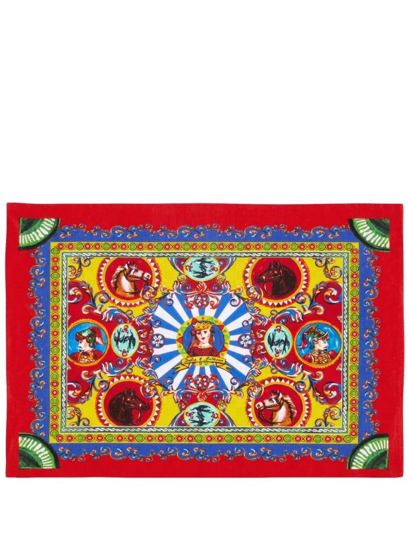 Dolce & Gabbana Carretto-print placemat and napkin set - Multicolour von Dolce & Gabbana