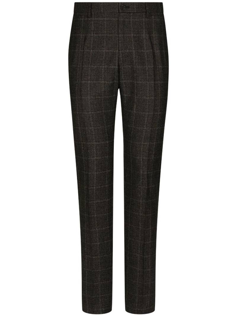 Dolce & Gabbana plaid-check tailored trousers - Neutrals von Dolce & Gabbana