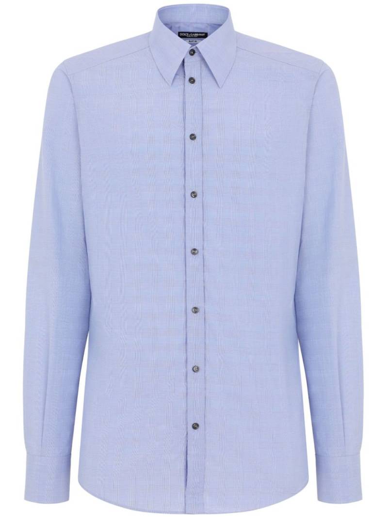 Dolce & Gabbana plaid cotton shirt - Blue von Dolce & Gabbana