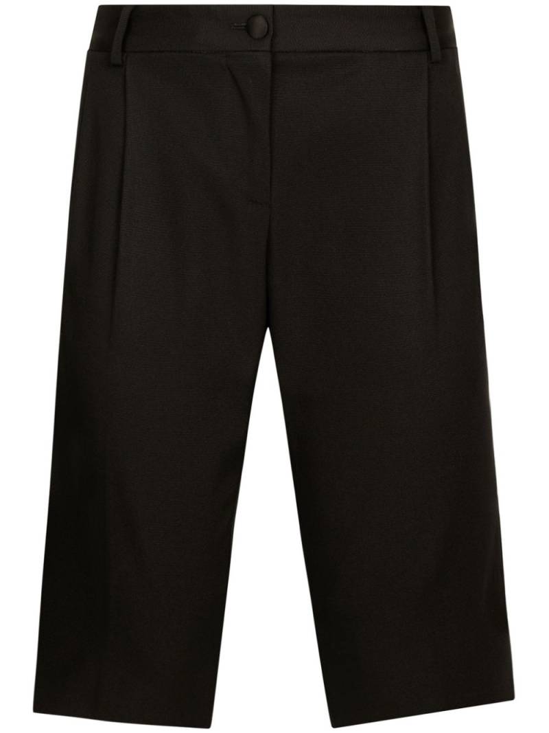 Dolce & Gabbana pleat-detail tailored shorts - Black von Dolce & Gabbana