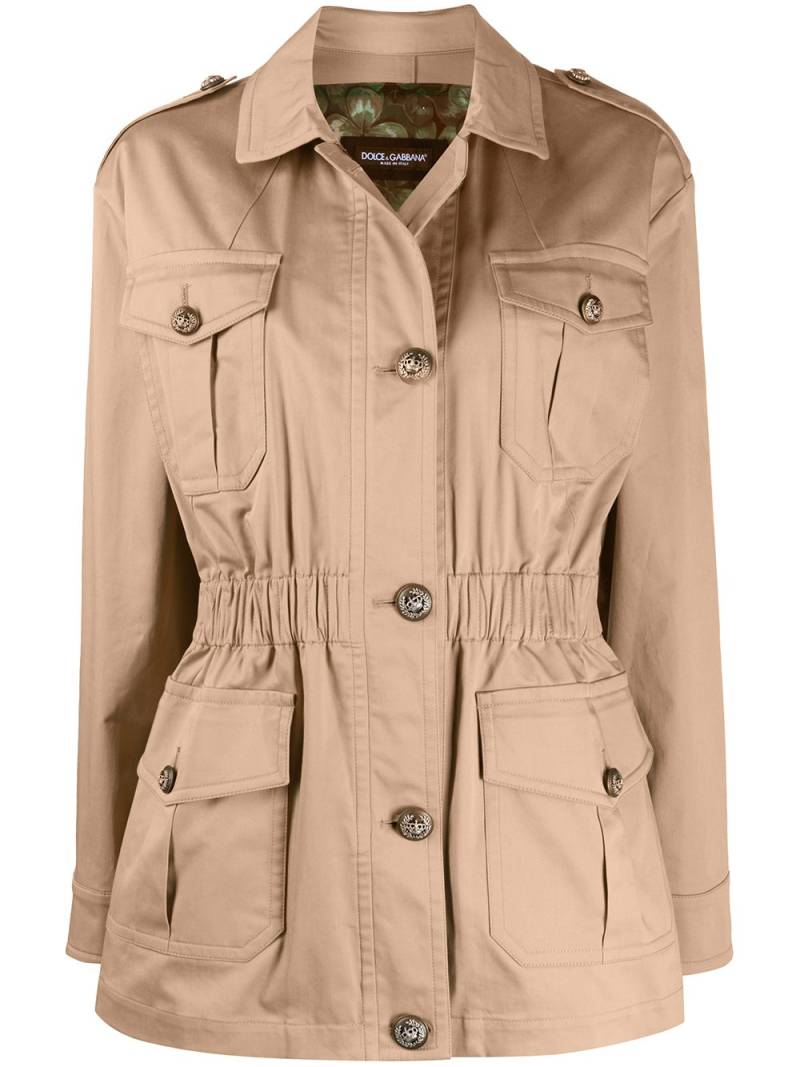 Dolce & Gabbana pocket-detail button-up jacket - Neutrals von Dolce & Gabbana