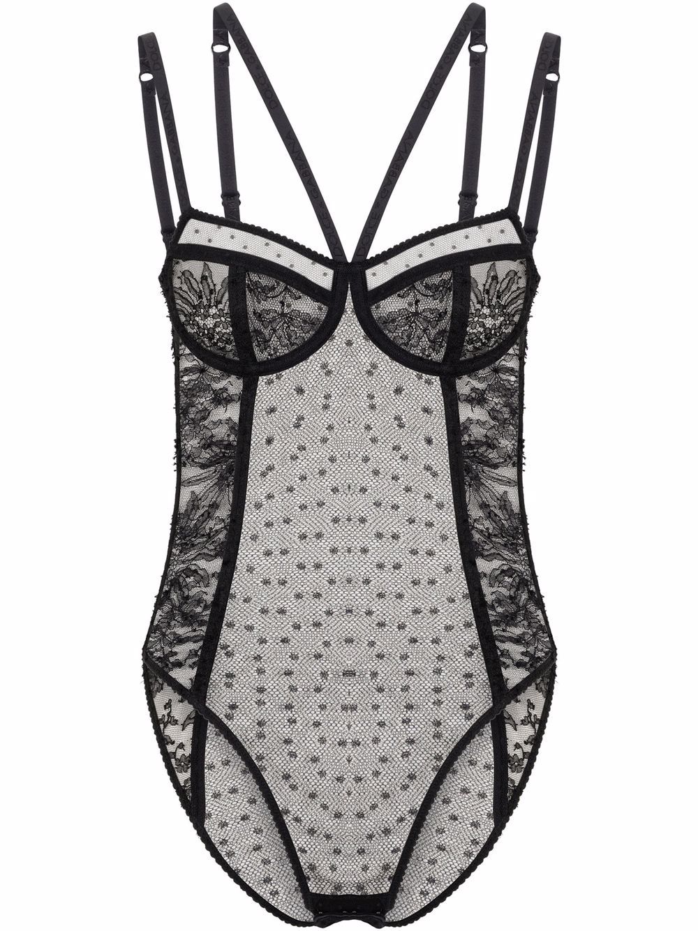 Dolce & Gabbana lace balconette bodysuit - Black von Dolce & Gabbana