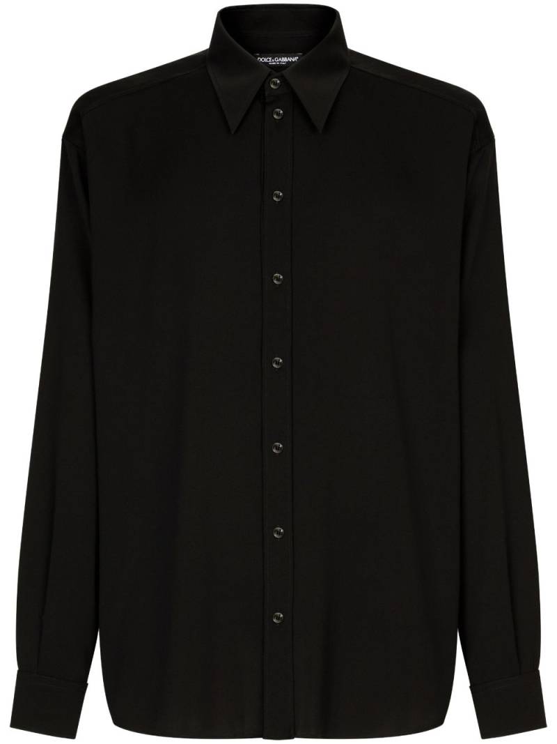 Dolce & Gabbana pointed-flat collar shirt - Black von Dolce & Gabbana