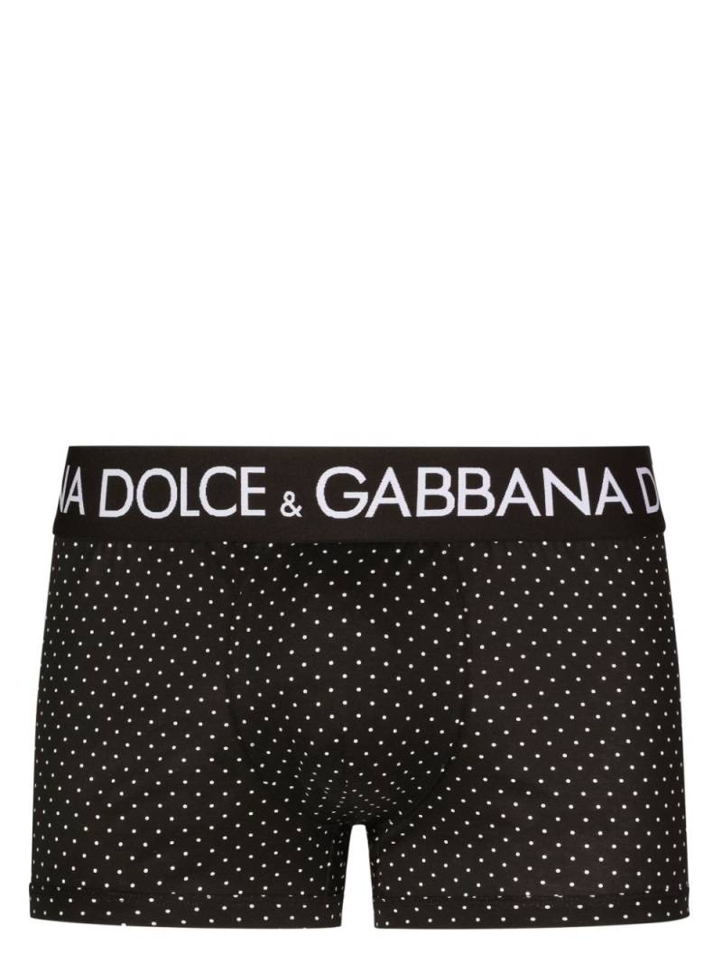 Dolce & Gabbana polka dot-print boxer briefs - Black von Dolce & Gabbana