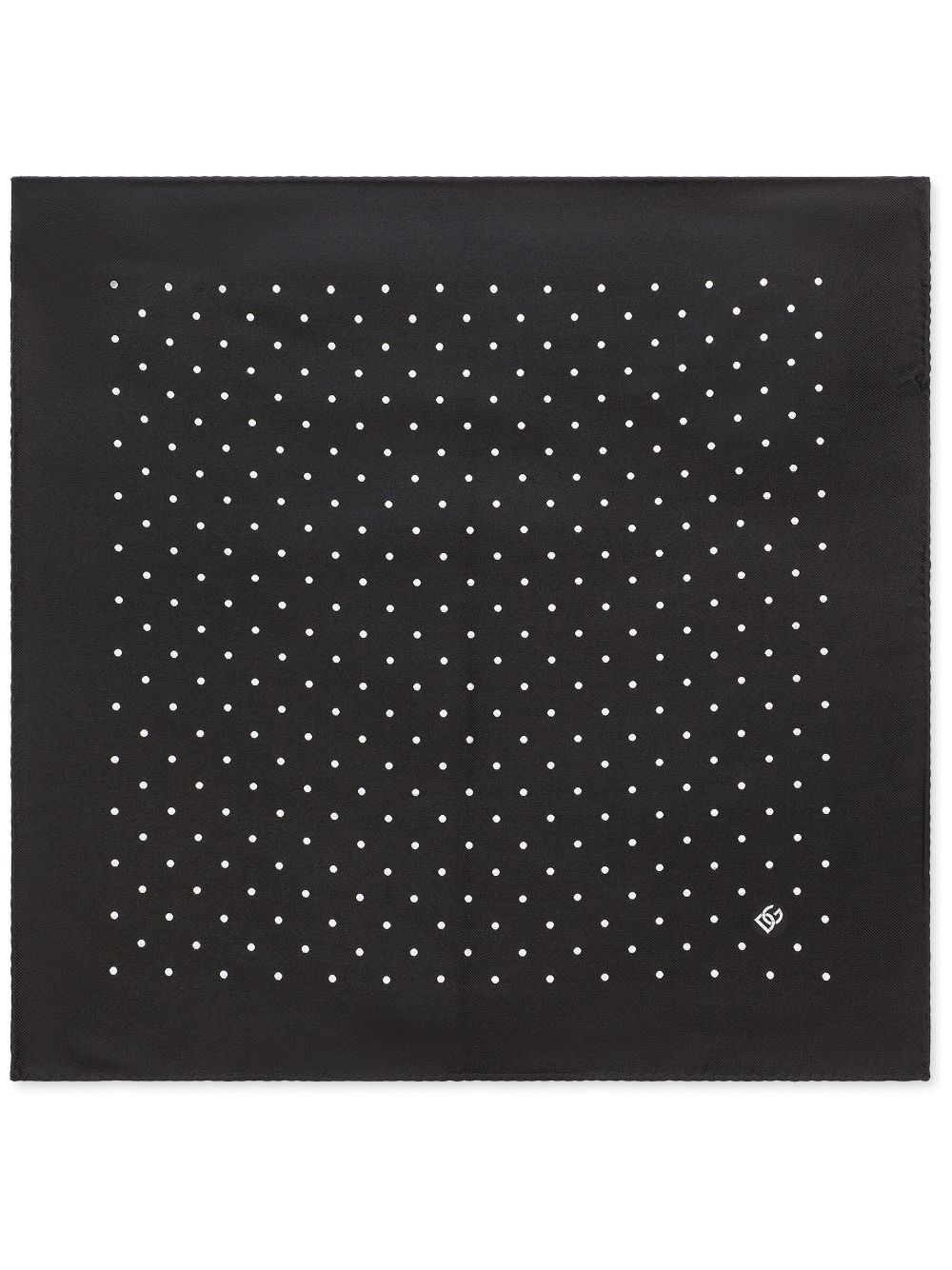 Dolce & Gabbana polka dot-print silk scarf - Black von Dolce & Gabbana