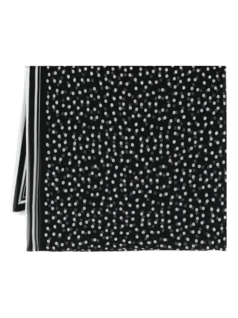 Dolce & Gabbana polka dot silk scarf - Black von Dolce & Gabbana