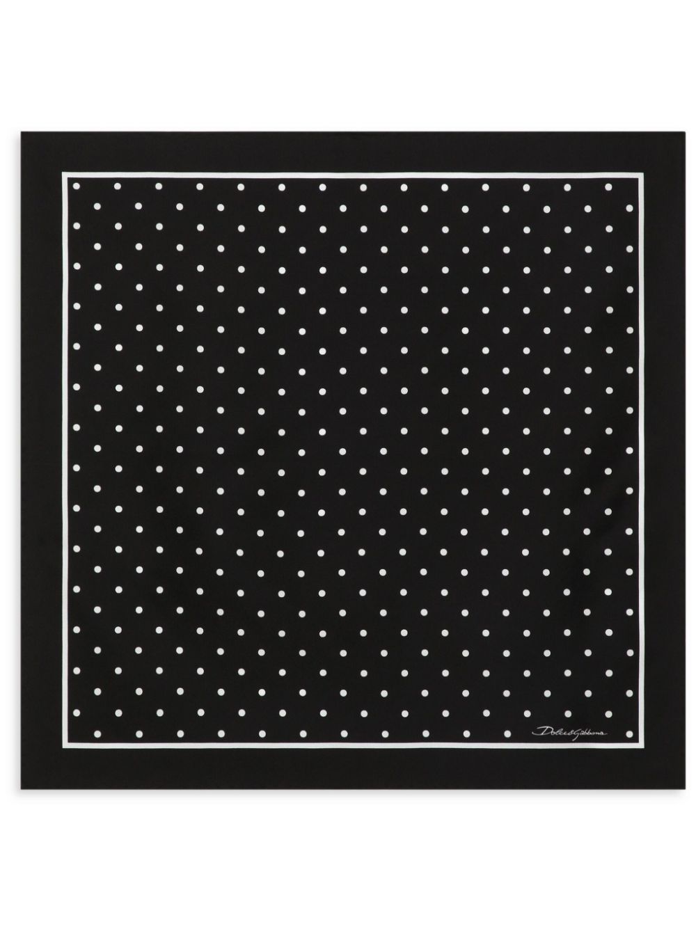 Dolce & Gabbana polka-dot silk scarf - Black von Dolce & Gabbana