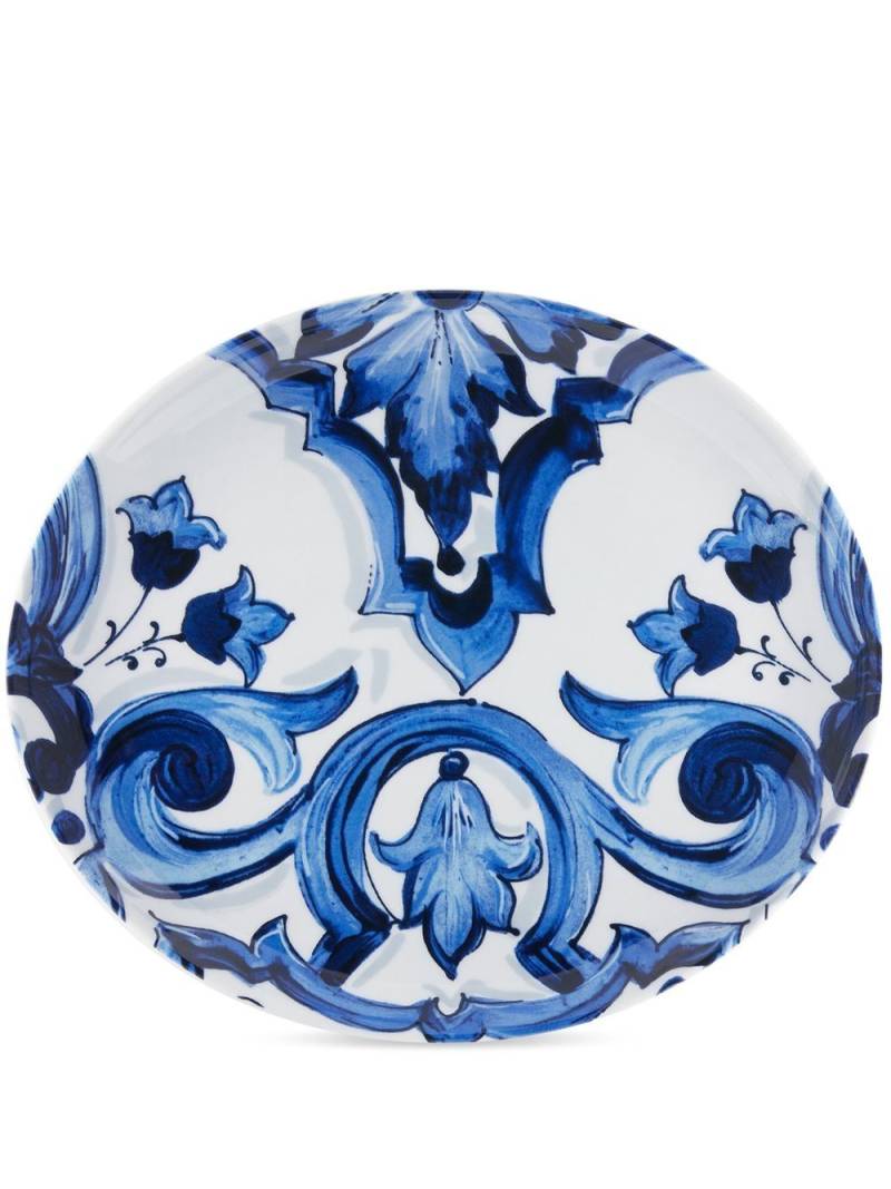 Dolce & Gabbana porcelain Fiore platter - Blue von Dolce & Gabbana