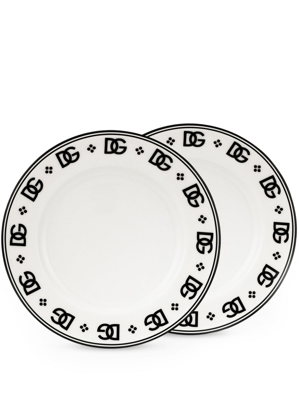 Dolce & Gabbana porcelain bread plates (set of two) - White von Dolce & Gabbana