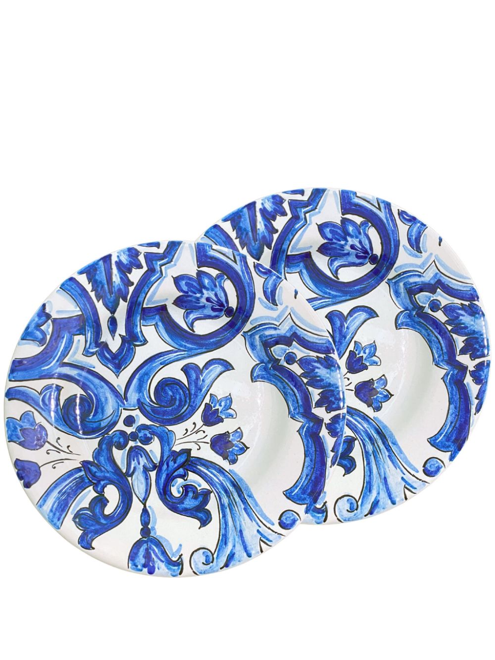 Dolce & Gabbana porcelain dinner plates (set of two) - Blue von Dolce & Gabbana