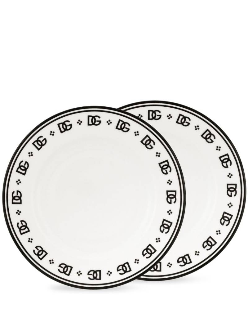 Dolce & Gabbana porcelain soup plates (set of two) - White von Dolce & Gabbana