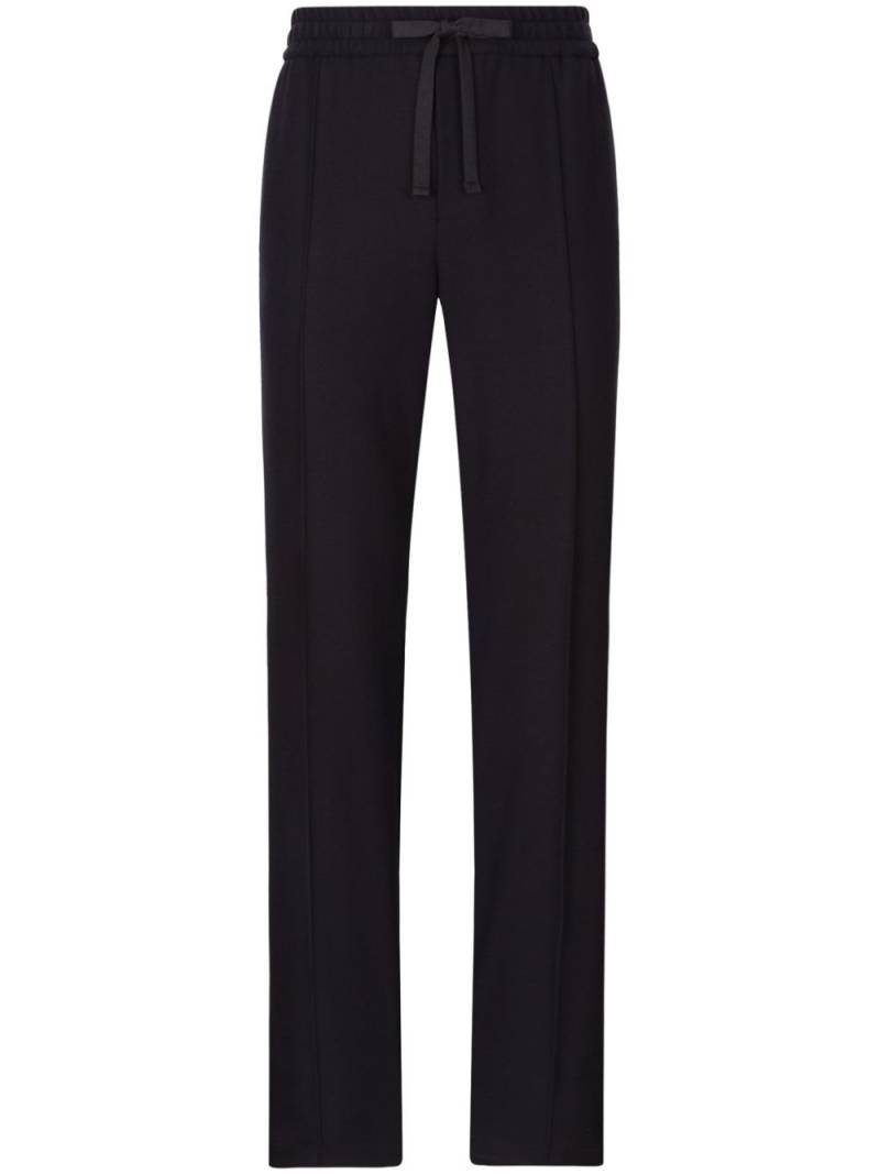 Dolce & Gabbana pressed-crease drawstring-waist track pants - Blue von Dolce & Gabbana