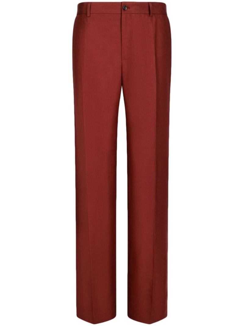 Dolce & Gabbana pressed-crease linen tailored trousers von Dolce & Gabbana