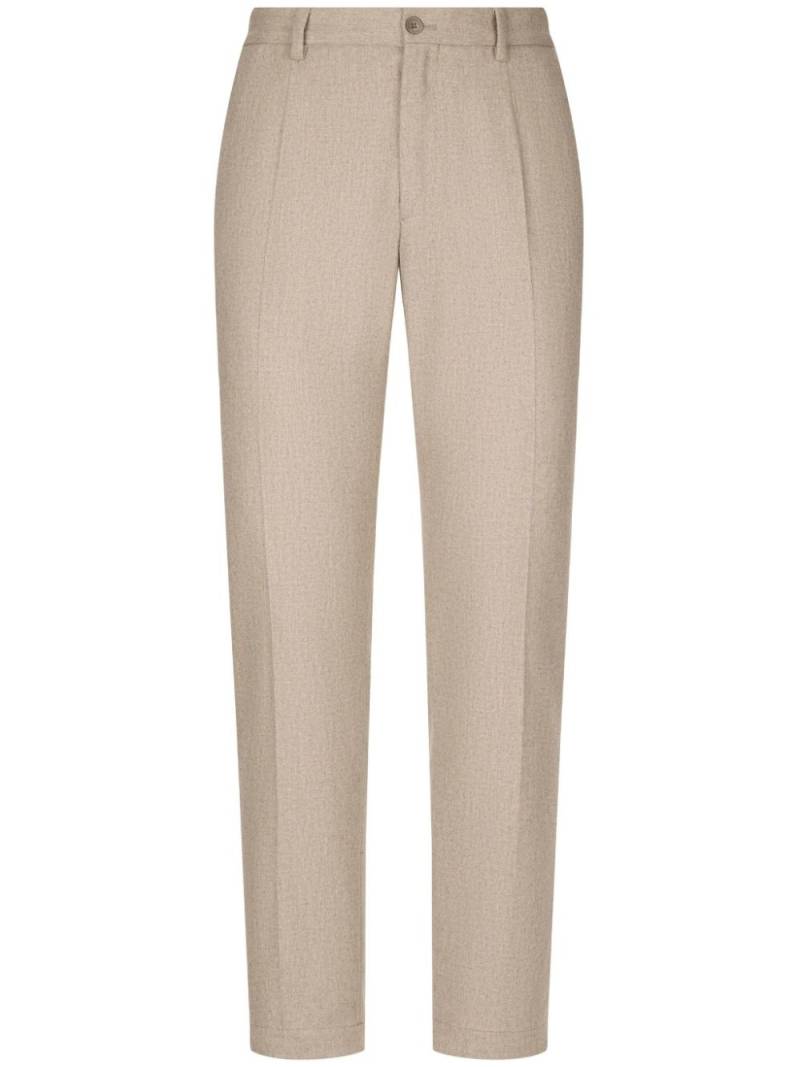 Dolce & Gabbana pressed-crease tailored trousers - Neutrals von Dolce & Gabbana