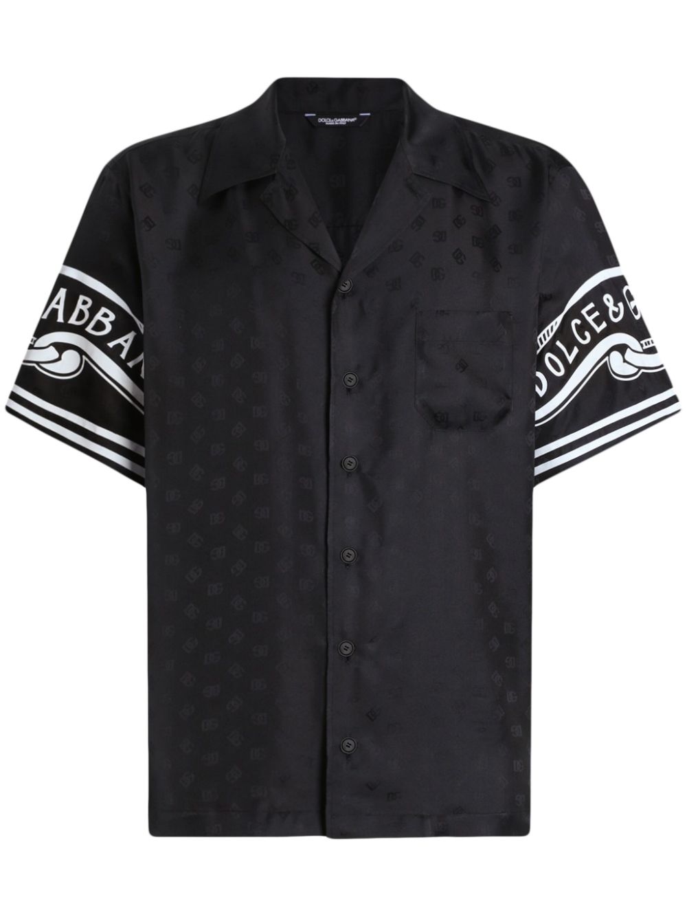 Dolce & Gabbana printed silk shirt - Black von Dolce & Gabbana